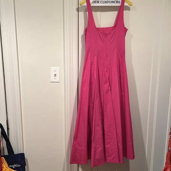 Staud pink midi dress, size 2. - Picture 5 of 6